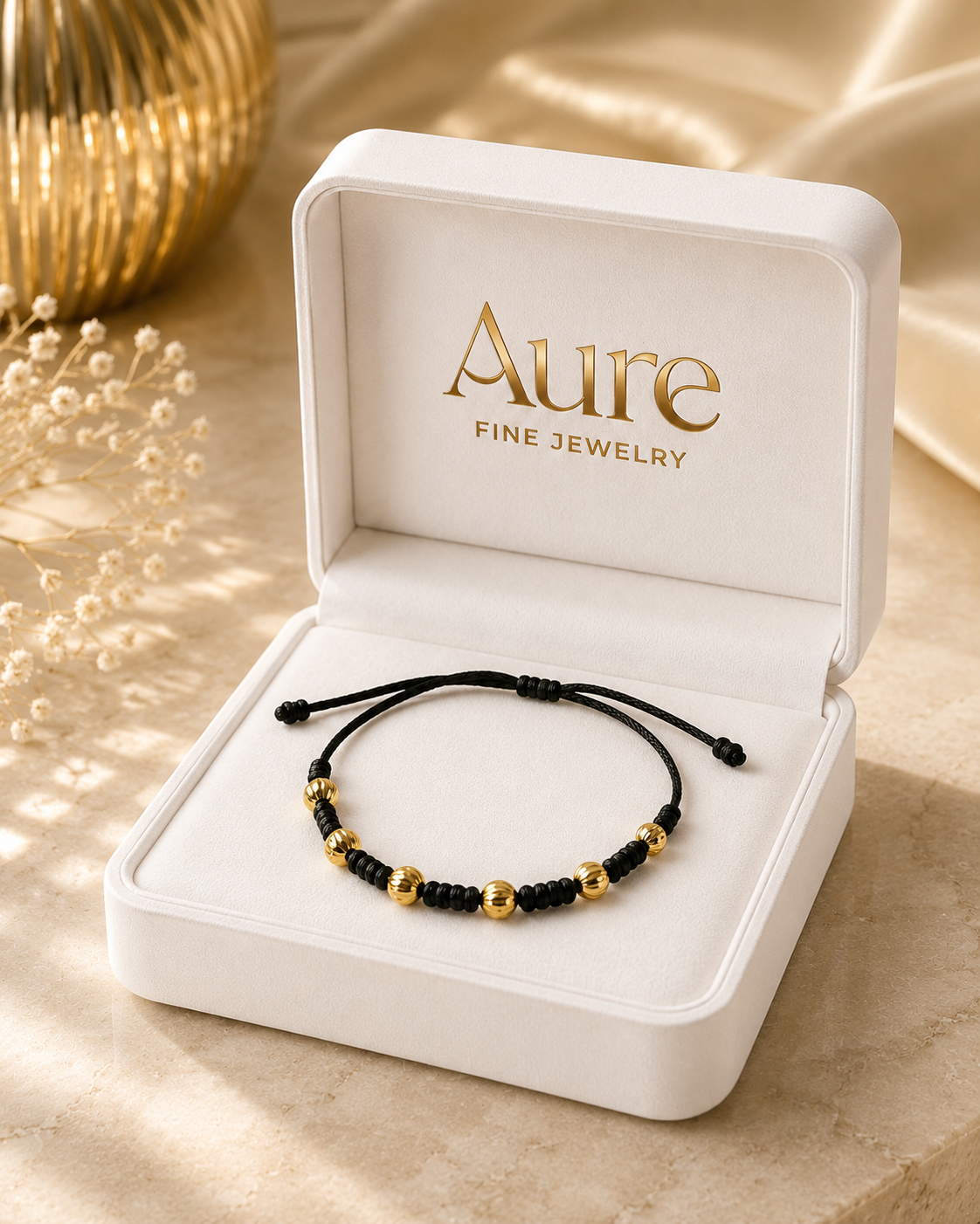 Aure 7 Knots M 18K Solid Gold Bracelet