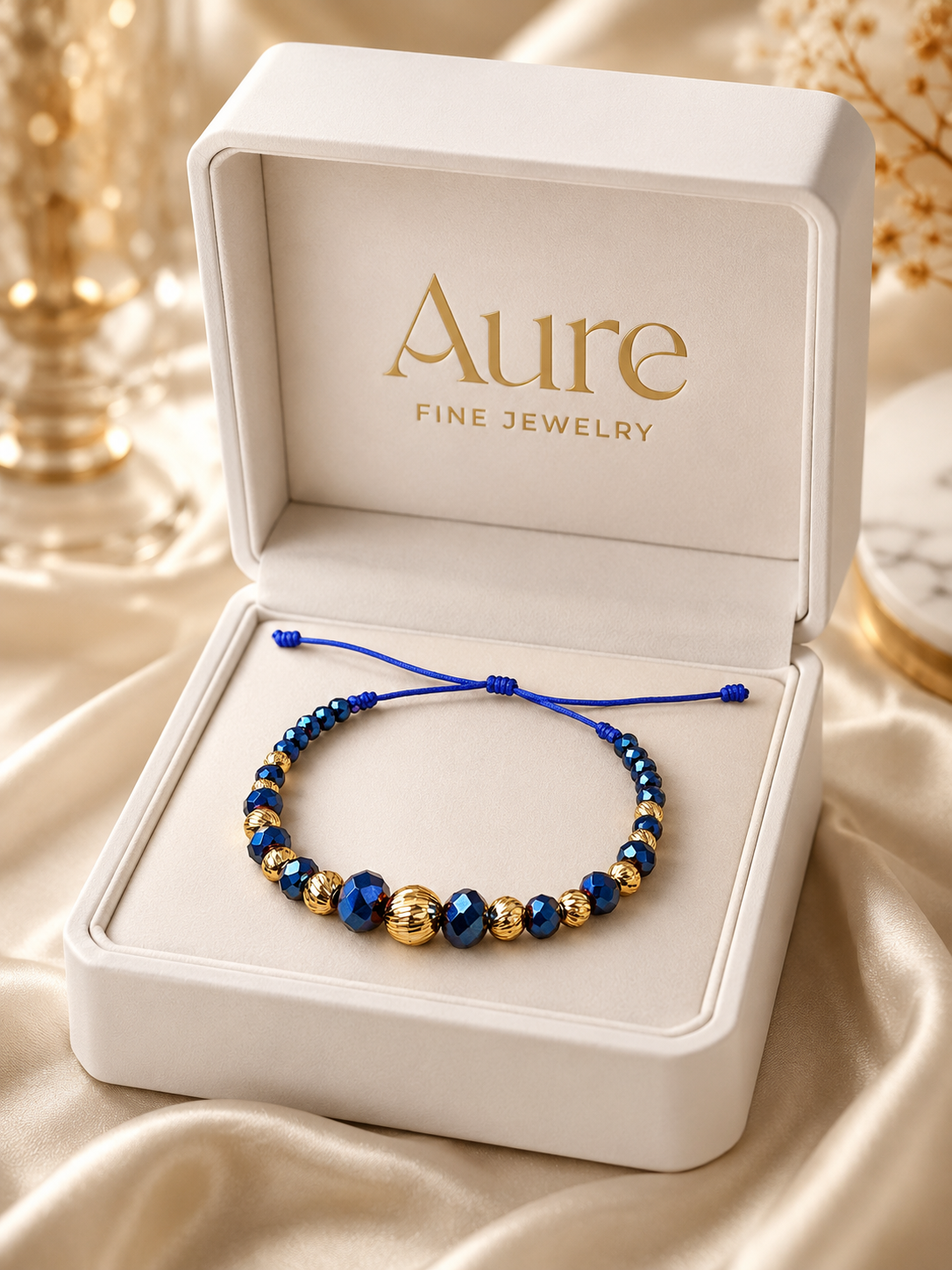 Aure Blue Majesty 18K Solid Gold Bracelet