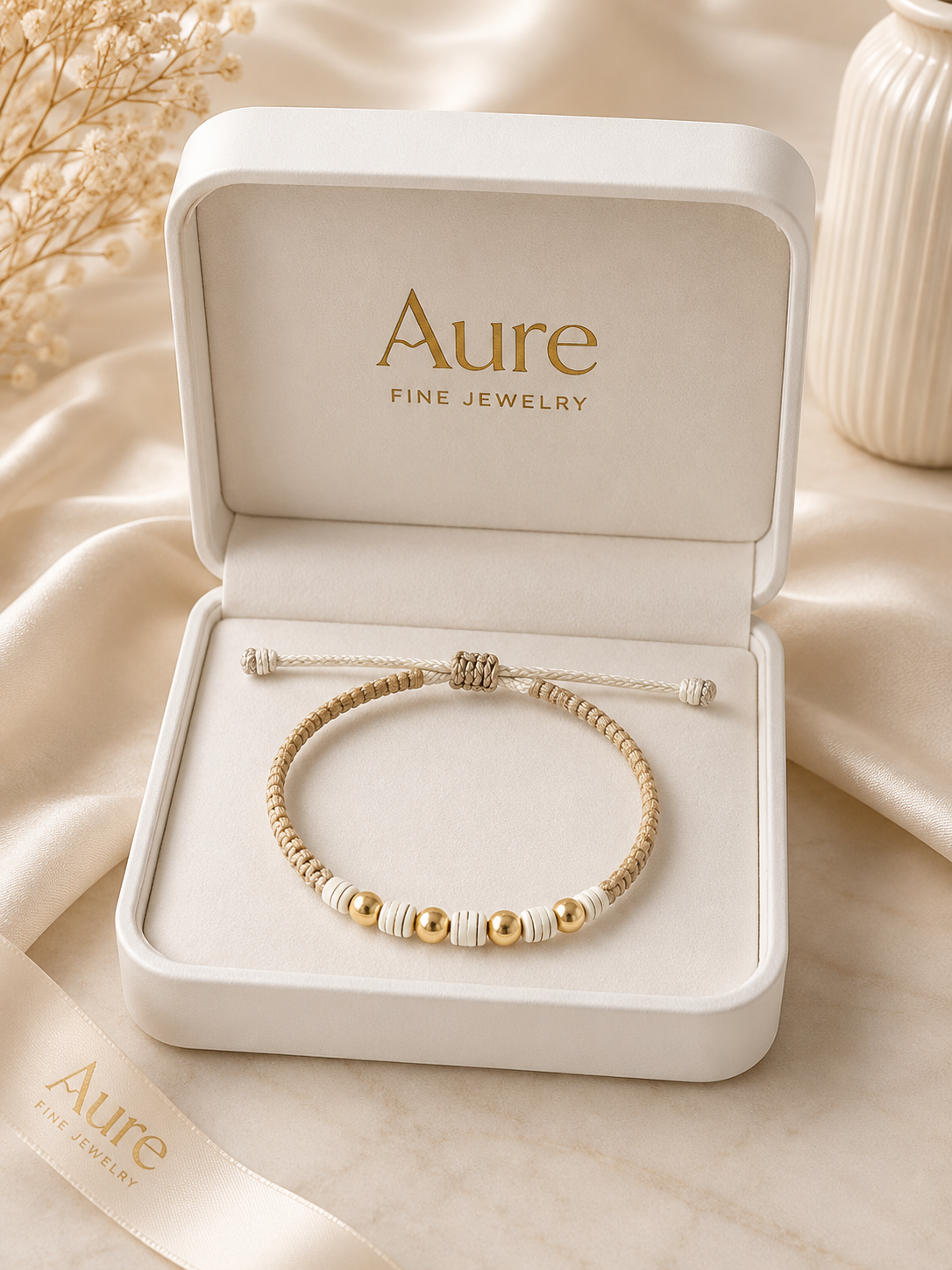 Aure Golden Sand 18k Solid Gold Bracelet